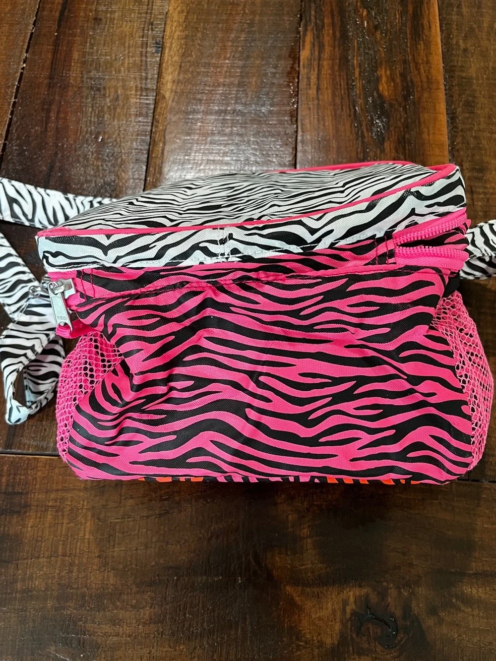 Pink Zebra Print lunch bag